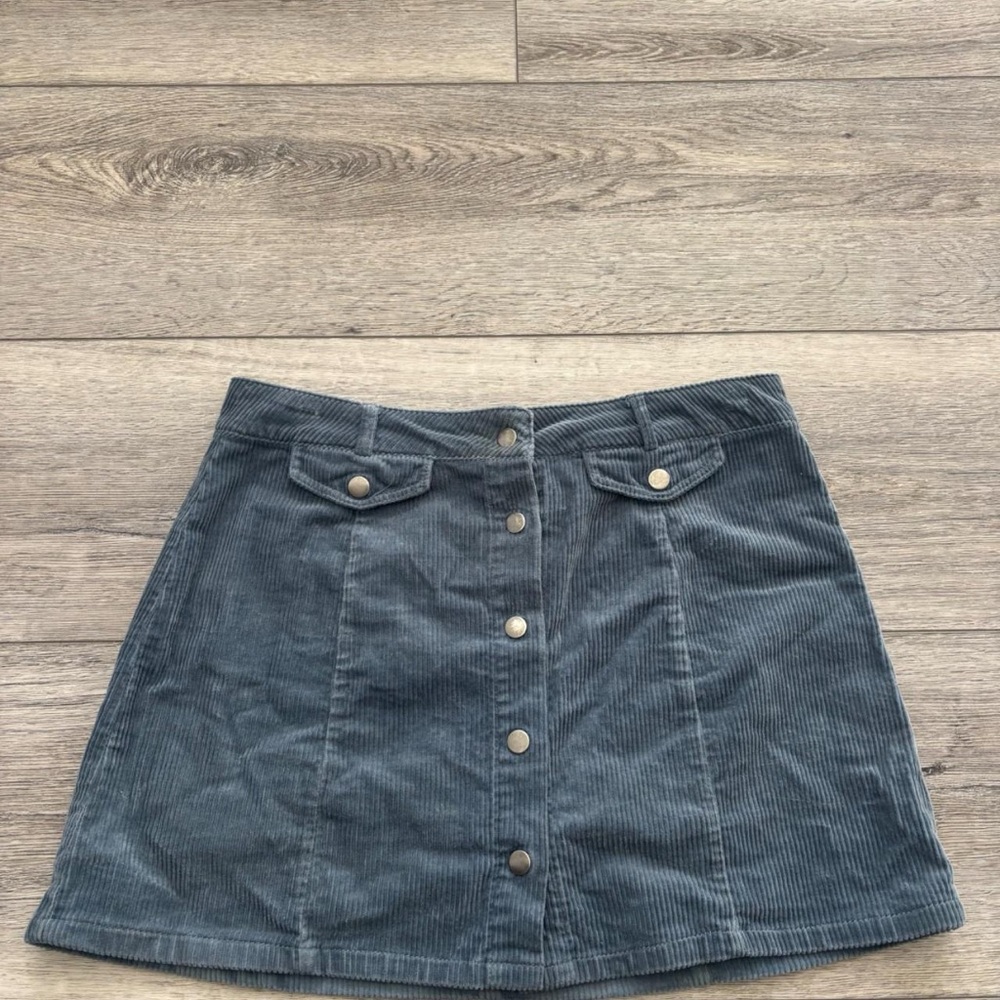 Love Tree Slate Blue A-Line Skirt